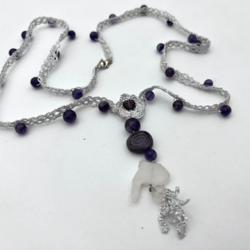 Amethyst with Sea glass (3)