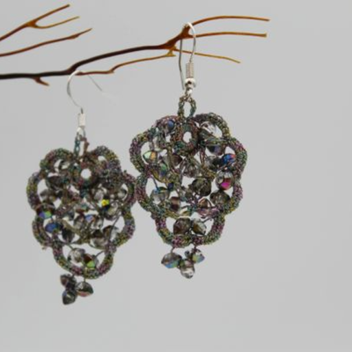 Crochet Multi color thread Cyrstal with1