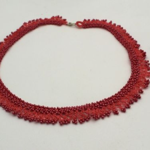 Crochet with Pink sead beads3