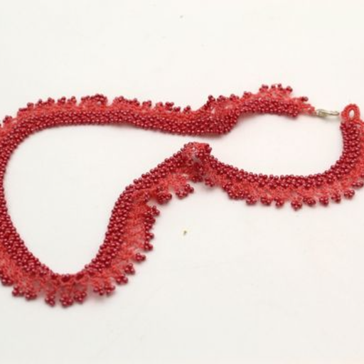 Crochet with Pink sead beads4