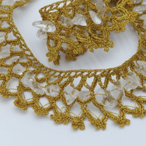 Gold with Sea glass beads6