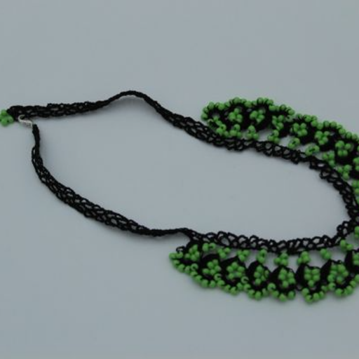 Green Beaded with Black Neck-Lace1