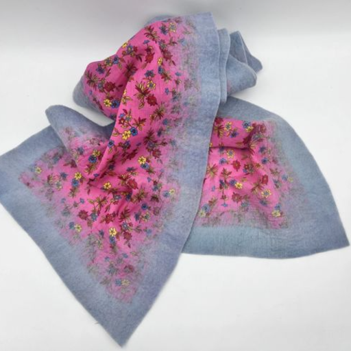 Light Blue Felted scarve