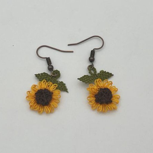Sunflower earrings1