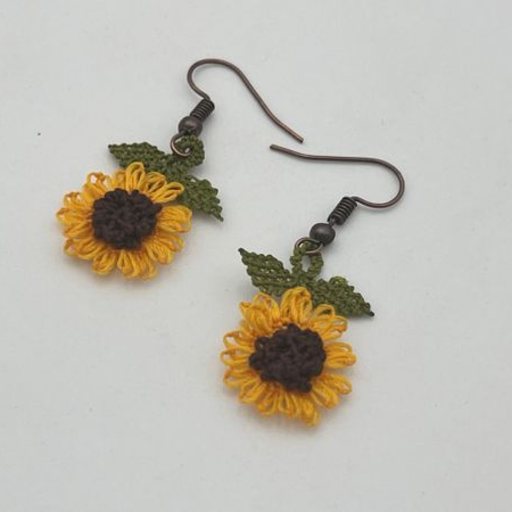 Sunflower earrings3